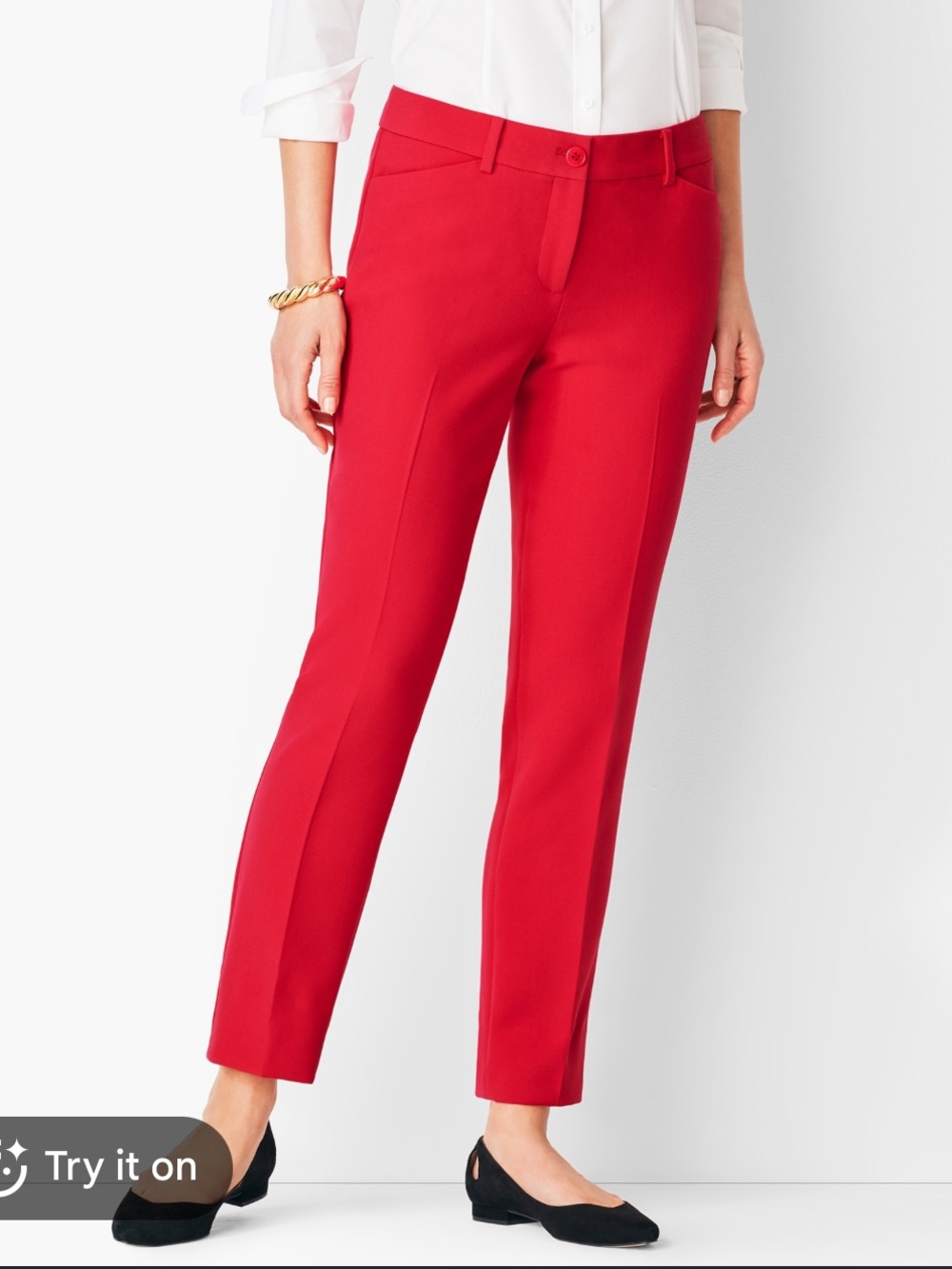 Talbots Hampshire Ankle Pant in Red Sz 8P